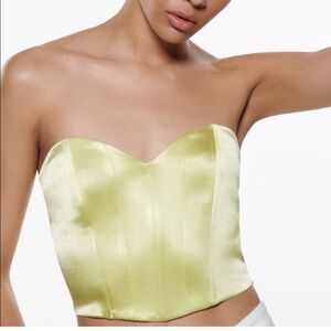 Zara Satin Bustier Top 💛
